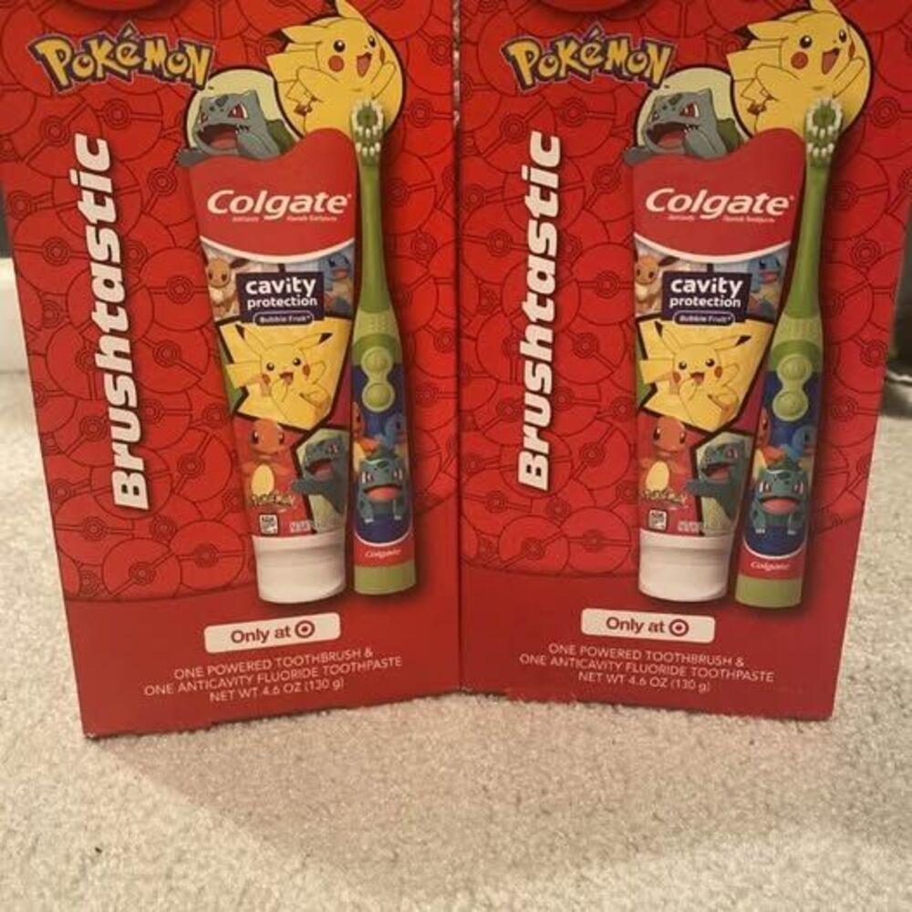Pokemon Colgate Brushtastic Gift Pack NEW (2 Pack)